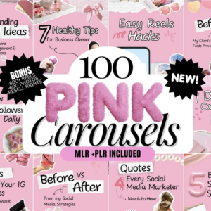 Pink Instagram carousel templates