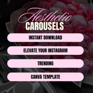 100 Aesthetic Pink Instagram Carousel Templates (PLR + MRR) – Editable Canva Designs