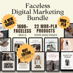 22 Faceless Digital Marketing MRR Products – DFY Master Resell Rights Bundle
