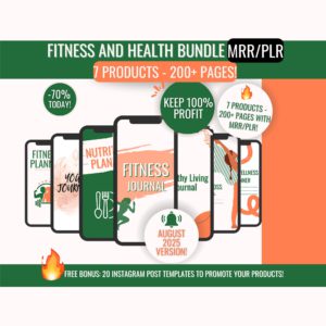 DFY Digital Products eBook Bundle | Premium PLR & MRR Fitness and Wellness Collection