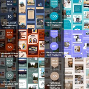 3500+ Canva Editable Social Media Templates Mega Bundle for Instagram, Facebook & Multi-Platform Branding